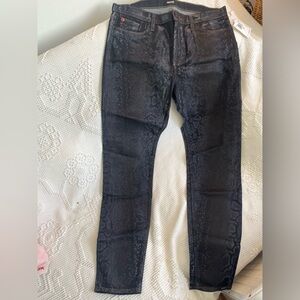 NWT snake print jeans HUDSON super skinny 32